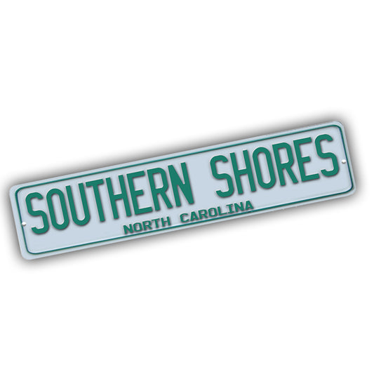 Street Sign 4x18 - The Outer Banks Green White Southern Shores NC