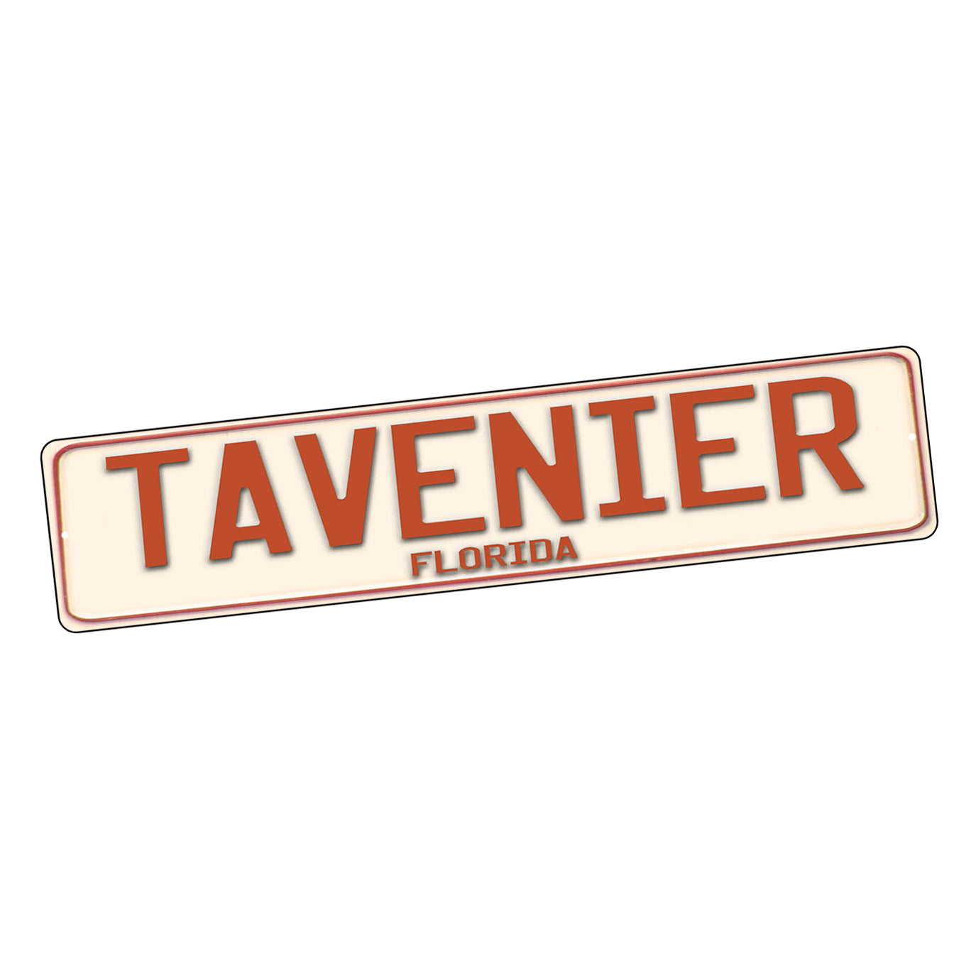 Street Sign 4x18 - Florida Keys Town Name Tavanier