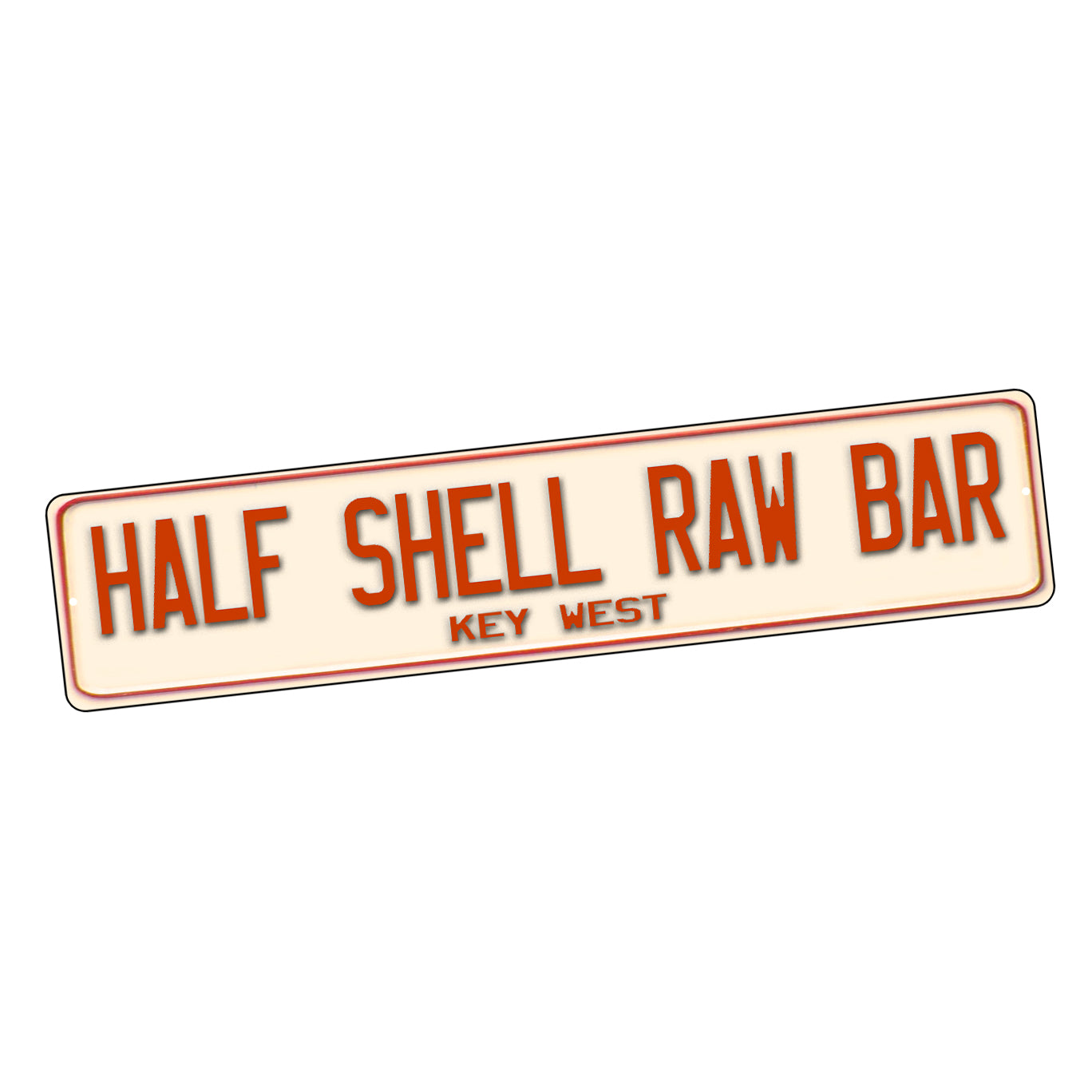 Street Sign 4x18 - Half Shell Raw Bar Key West