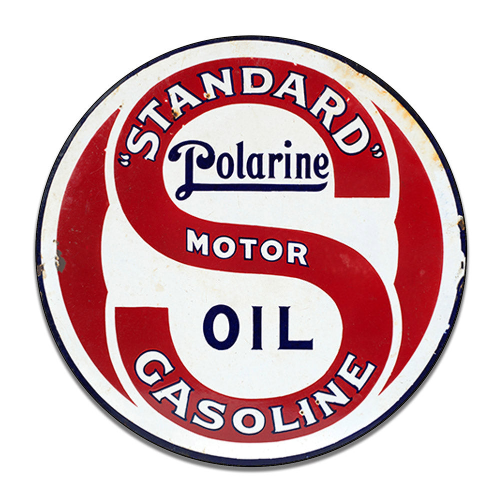 Round Signs - Gas and Oil Standard Gasoline Polarine Oil