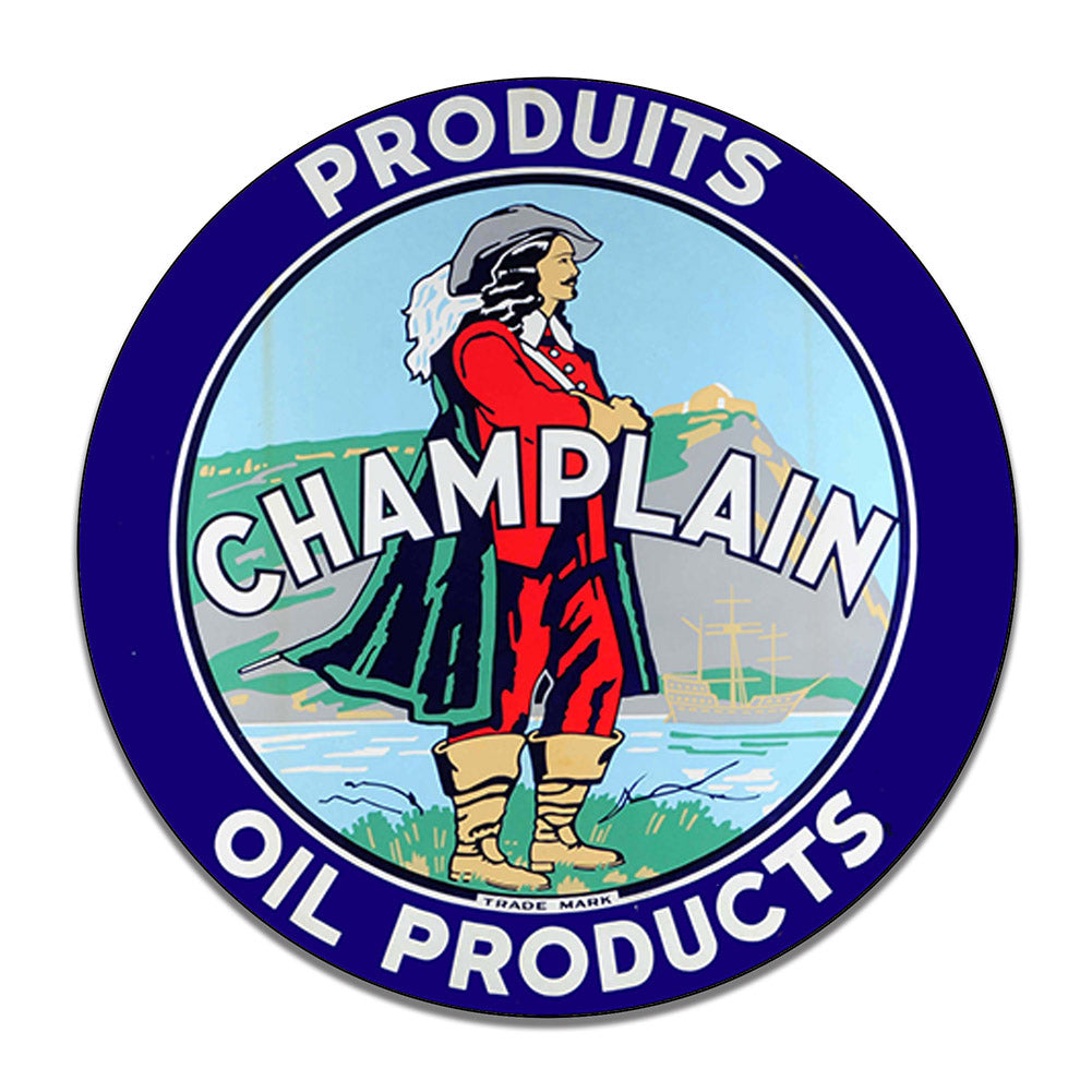 Round Signs - Gas and Oil Champlain Oil Products