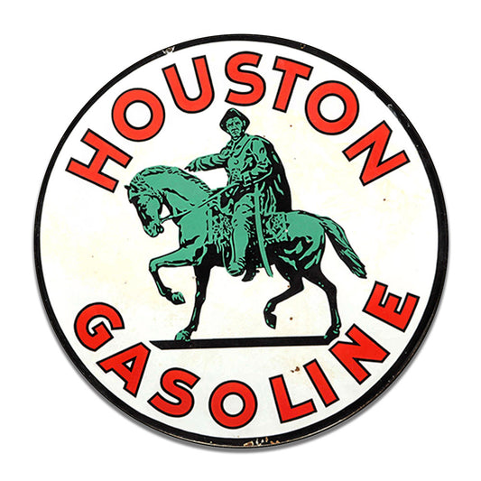 Round Signs - Gas and Oil Houston Gasoline