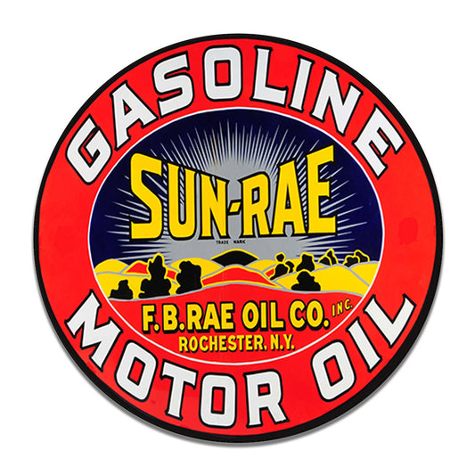 Round Signs - Gas and Oil Sun-Rae Motor Oil