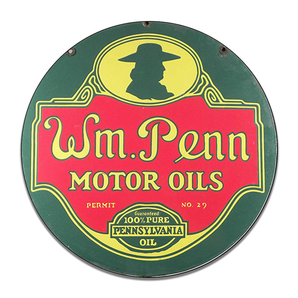 Round Signs - Gas and Oil Wm. Penn Motor Oils