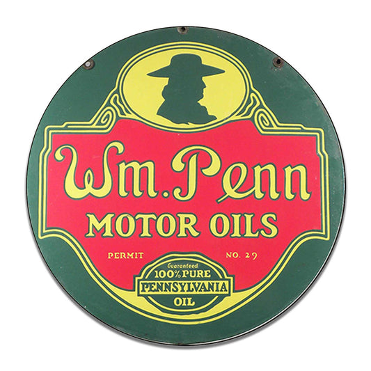 Round Signs - Gas and Oil Wm. Penn Motor Oils