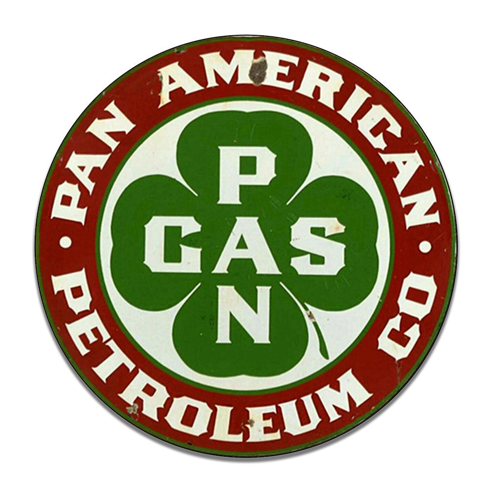 Round Signs - Gas and Oil Pan American Petroleum Company