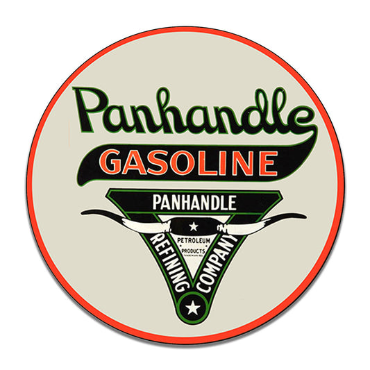 Round Signs - Gas and Oil Panhandle Refining Company Gasoline