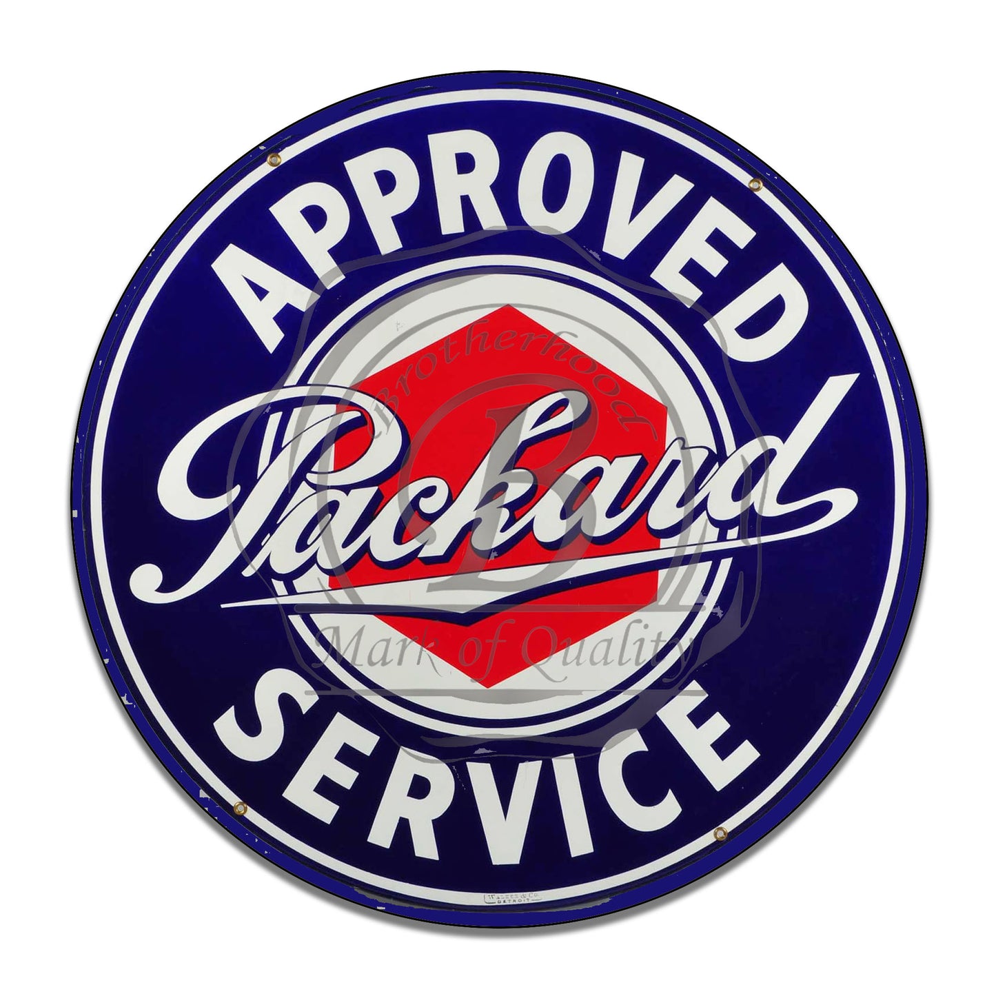 Round Signs - Gas and Oil Approved Packard Service Sign