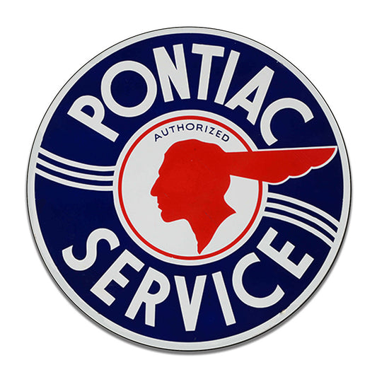 Round Signs - Authorized Pontiac Service Classic Car