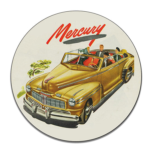 Round Signs - Vintage Mercury Convertible Classic Car