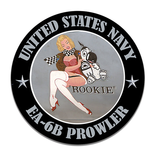 Round Signs - US Navy Nose Art EA-6B Prowler The Rookie