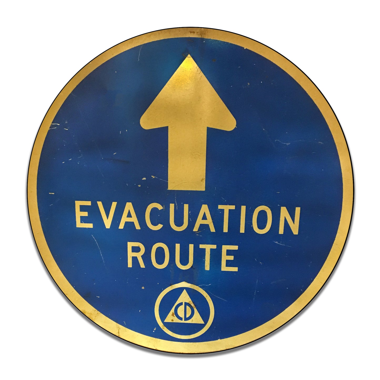 Round Signs - Vintage Style Civil Defense Evacuation Route