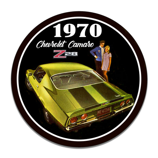 Round Sign - 1970 Camaro Z/28 RS Muscle Car Classic Car