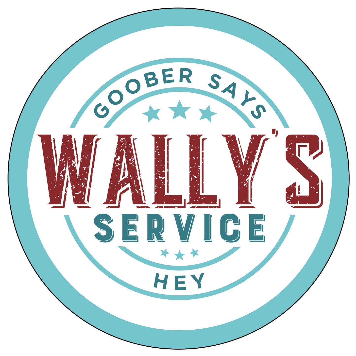 Round Signs - Wally's Service Logo