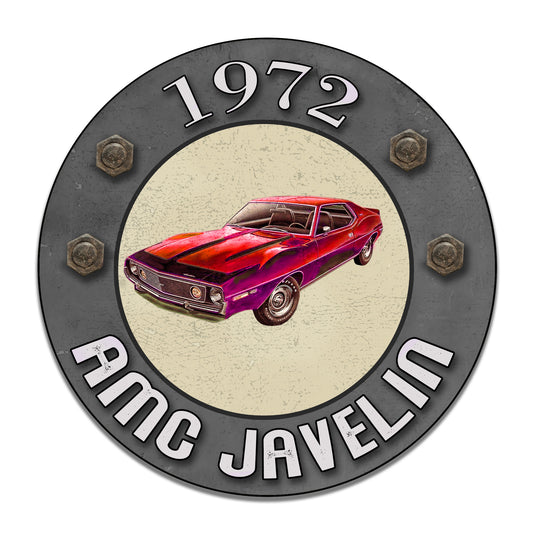 Round Sign - 1972 American Motors Javelin Classic Car