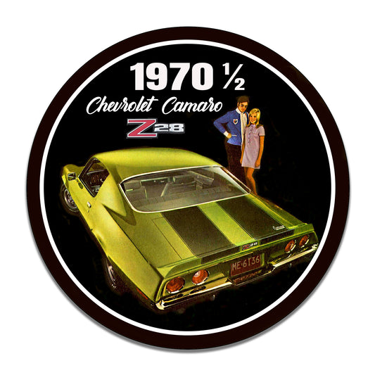 Round Sign - 1970 1/2 Chevrolet Camaro Z28 Classic Car