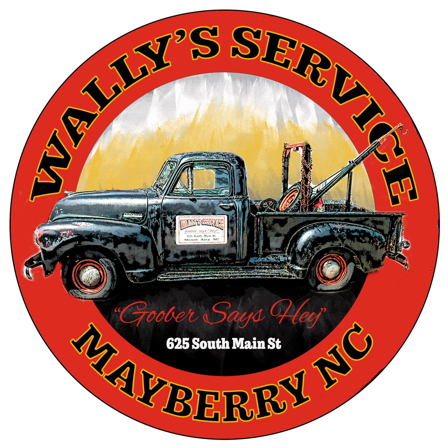 Round Signs - Wally's Wrecker Service