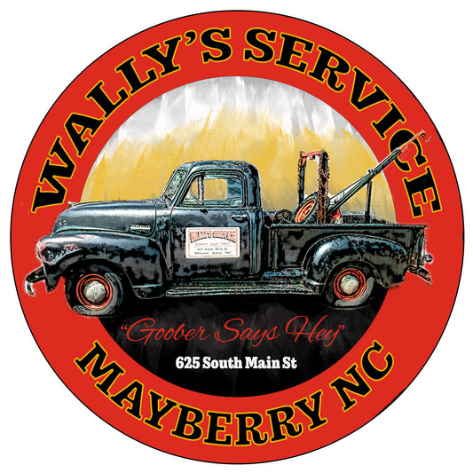 Round Signs - Wally's Wrecker Service