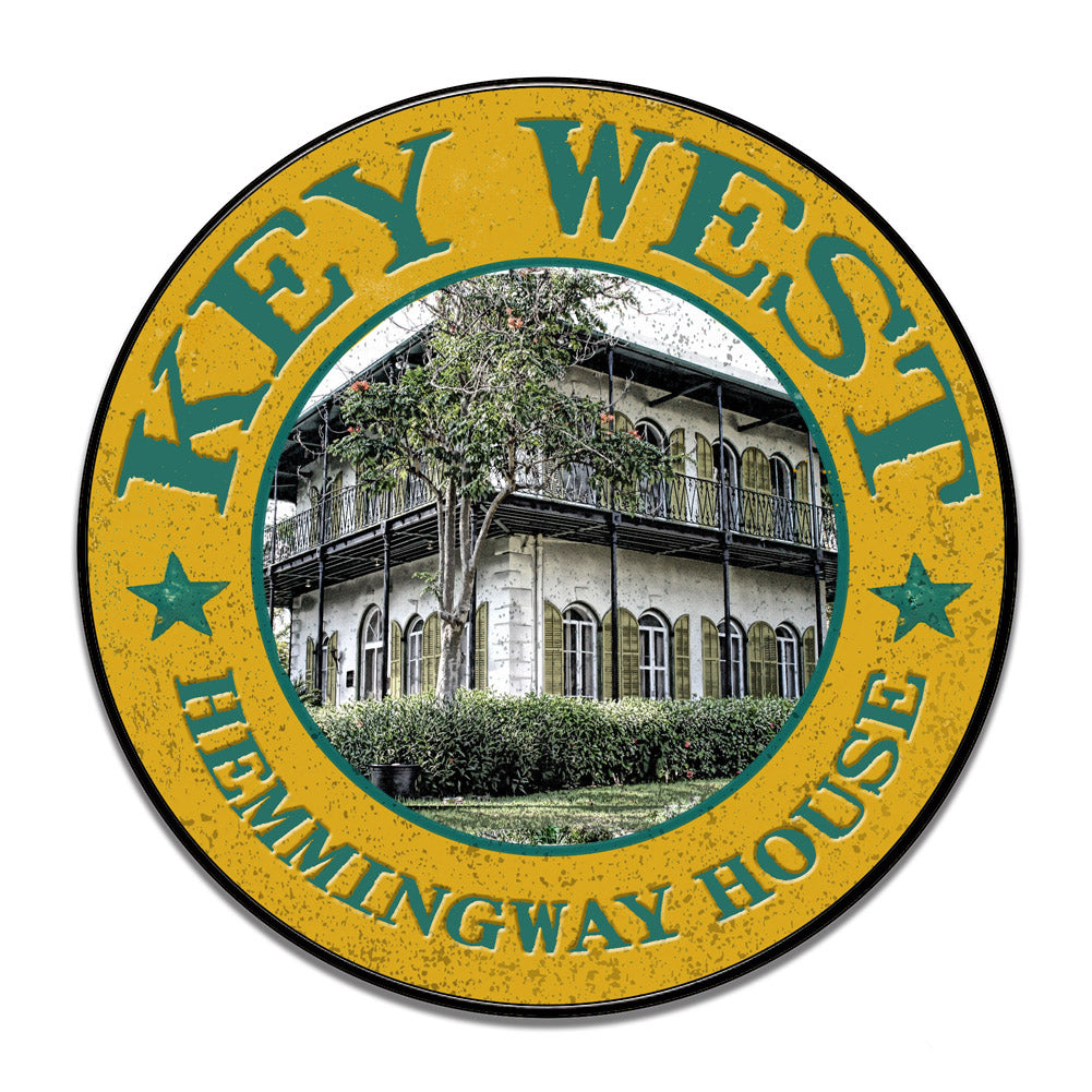 Round Signs - Key West Ernest Hemingway House Vintage Design