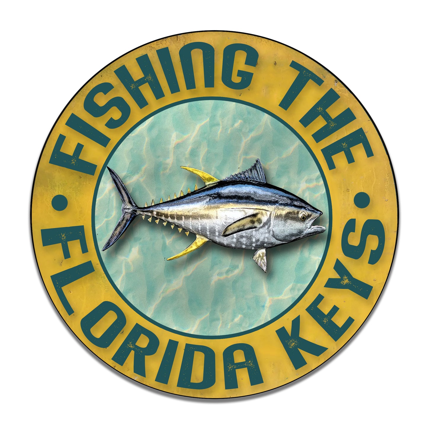 Round Signs - Yellow Fin Tuna Fishing the Florida Keys