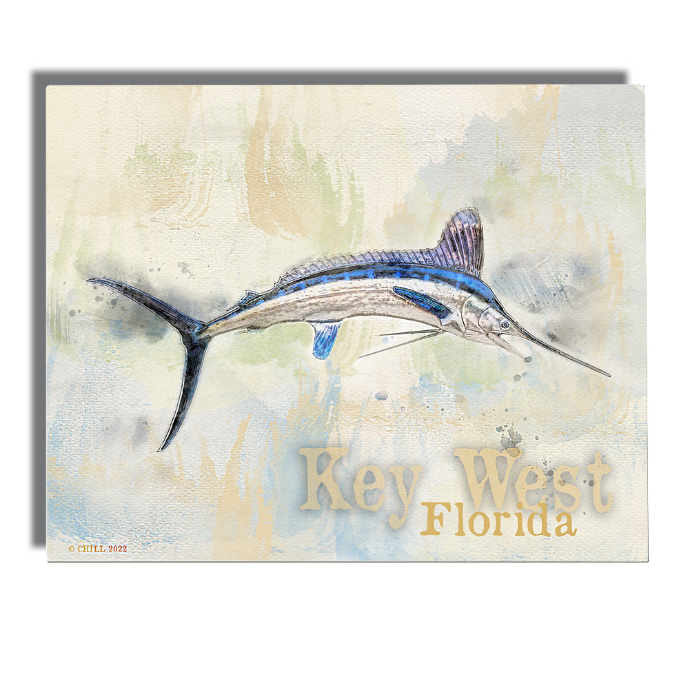 Wall Art - Key West White Marlin Fish Design