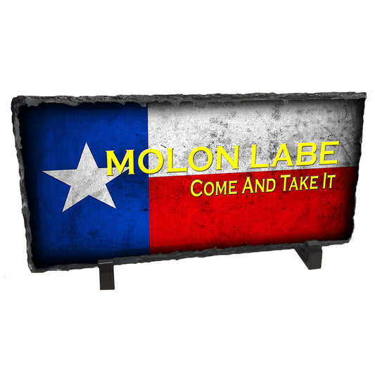 Slate Rock - Texas State Flag Flag Molon Labe Come and Take It Design