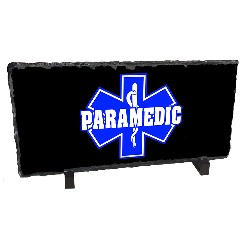 Slate Rock -  Paramedic Star of Life Black and Blue Design