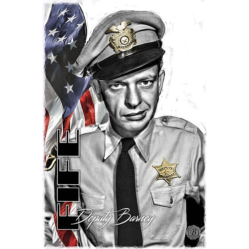 T-shirt Cotton - Barney Fife w Flag