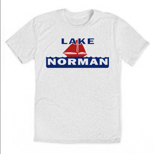 T-shirt Cotton - Vintage Lake Norman Sailboat Design