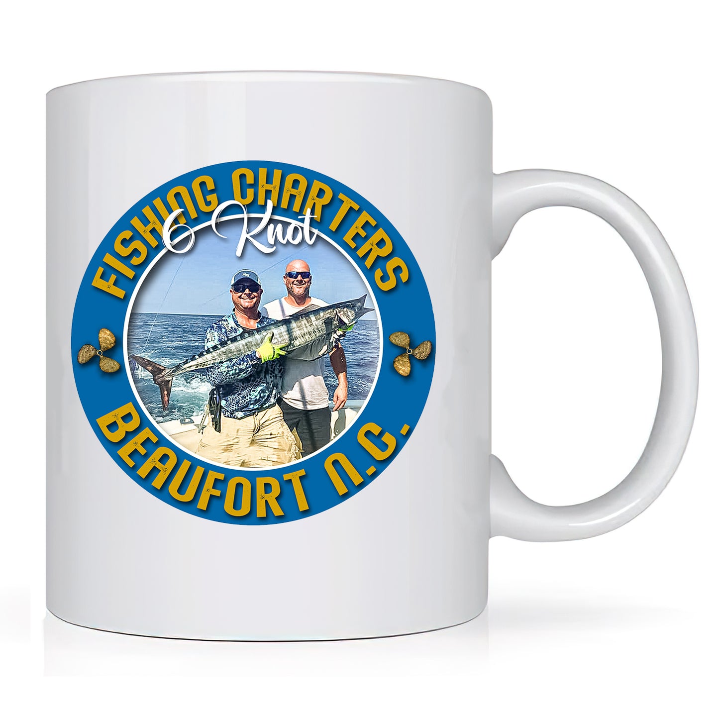 Coffee Mug - 6 Knot Fishing Custom Personalization Fish Photo